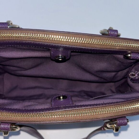 COACH F36718 Mini Christie caryall purple/tan signature C purse bag tote - Picture 11 of 11